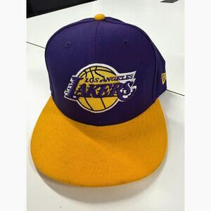 New Era Los Angeles Lakers 59FIFTY Purple & gold embroidered logo cap Size 7.5